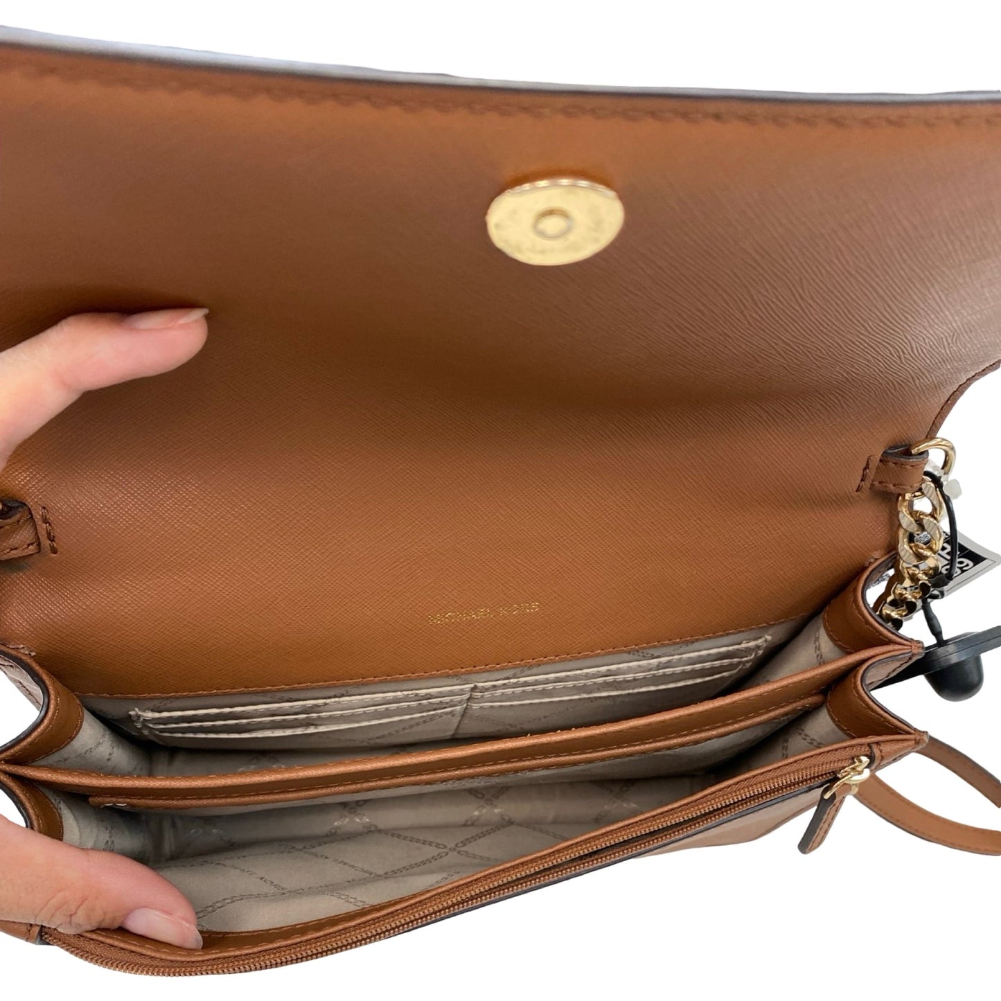 Handbag Designer By Michael Kors In Brown, Size:Medium