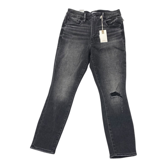 Jeans Straight By Good American In Grey Denim, Size:12