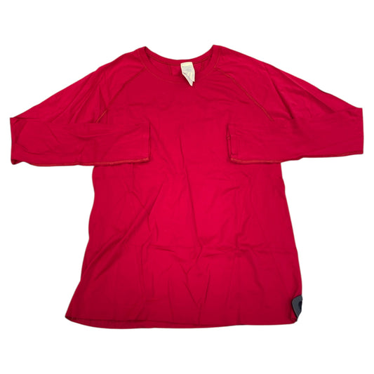Athletic Top Ls Crewneck By Athleta In Red, Size:L