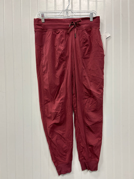 Athletic Pants By Lululemon In Red, Size:L
