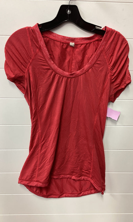 Athletic Top Ss By Lululemon In Red, Size:6