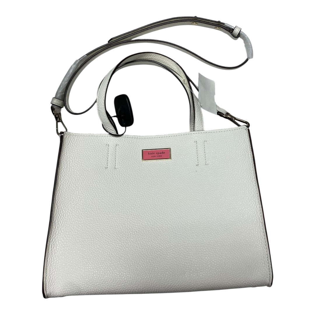 Handbag Designer By Kate Spade In White, Size:Medium