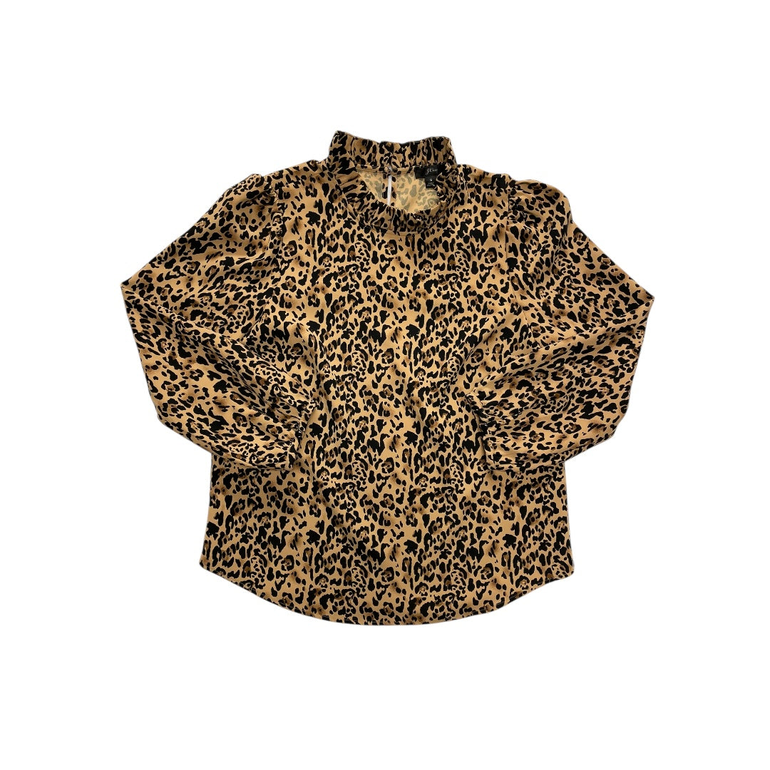 Top Ls By J. Crew In Animal Print, Size:S