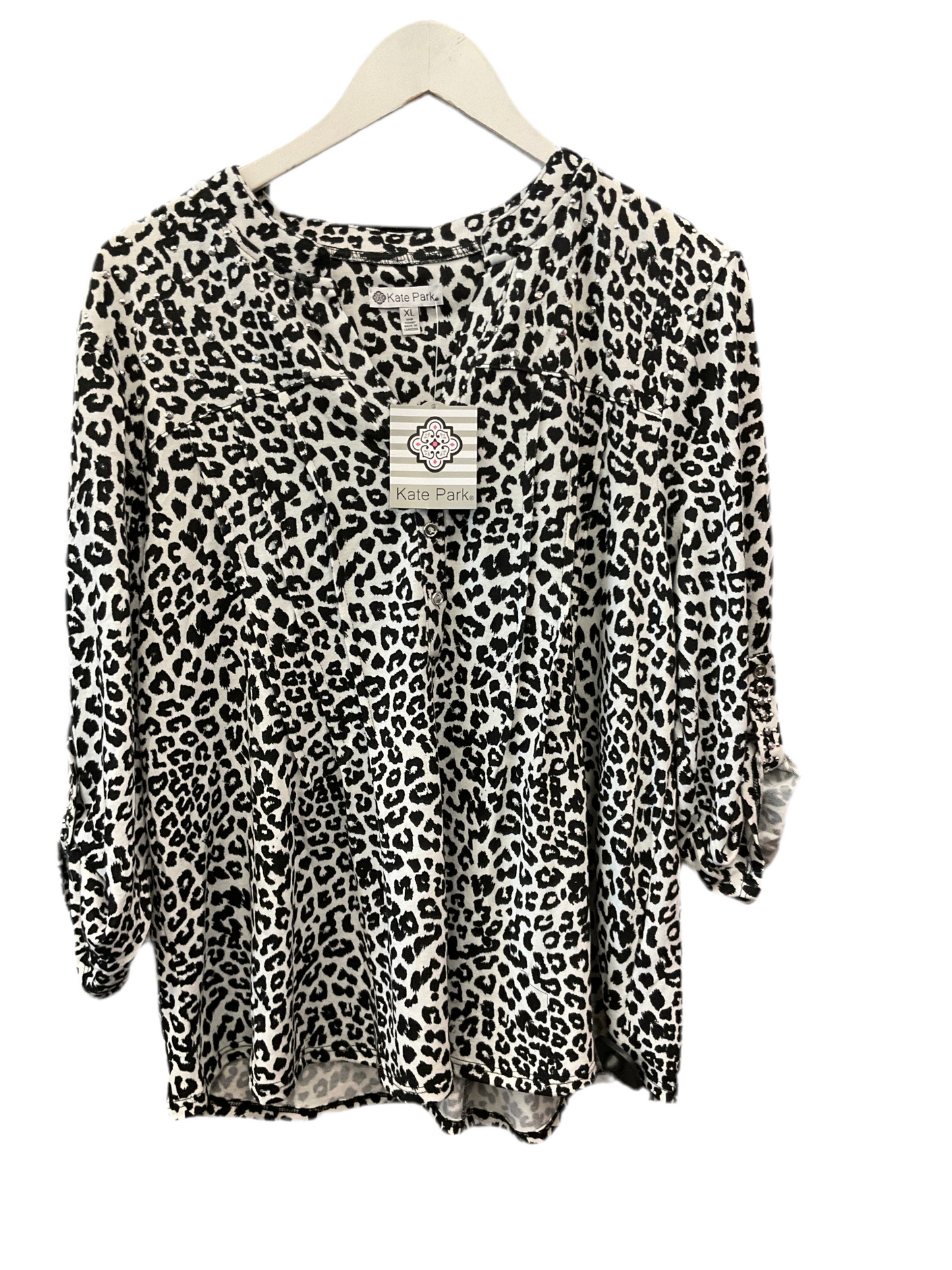 Top 3/4 Sleeve By Clothes Mentor In Animal Print, Size:Xl