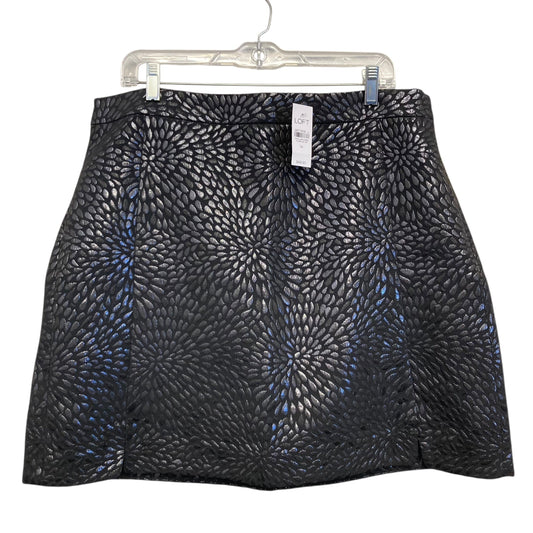 Skirt Mini & Short By Loft In Black & Silver, Size:14