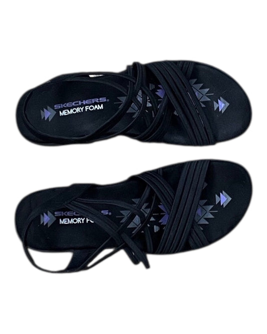 Sandals Flats By Skechers In Black, Size:8.5