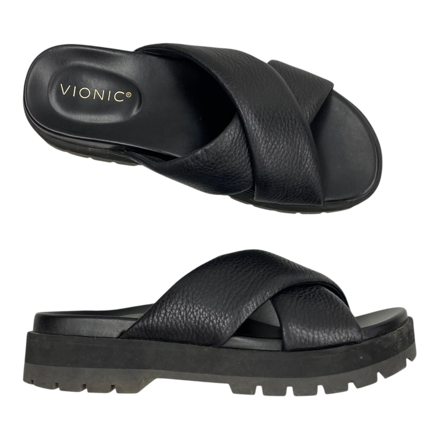Sandals Heels Platform By Vionic In Black, Size:8