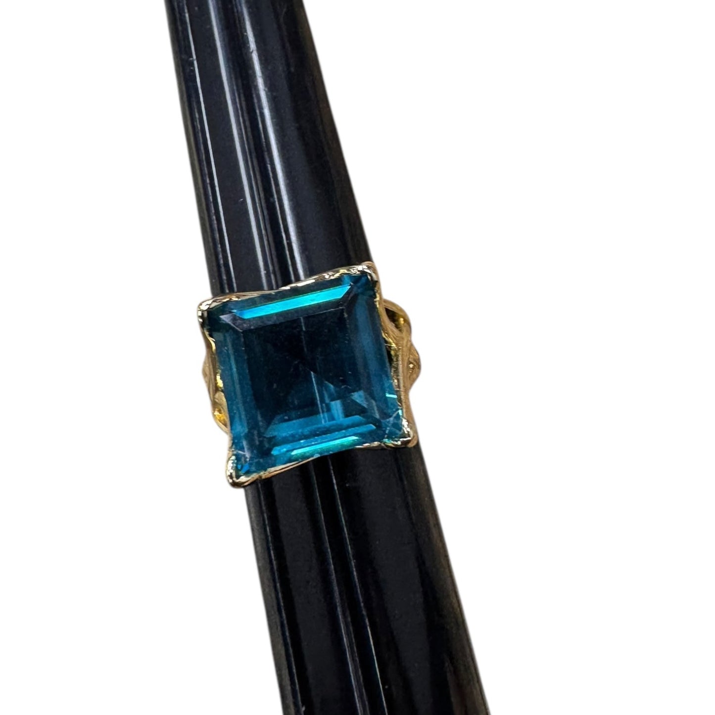 Ring Statement By Cmc In Blue & Gold, Size:8