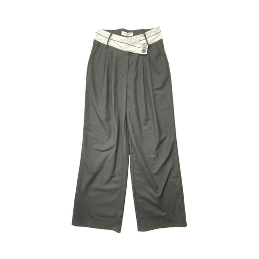 Pants Wide Leg By Commense In Black & White, Size:M