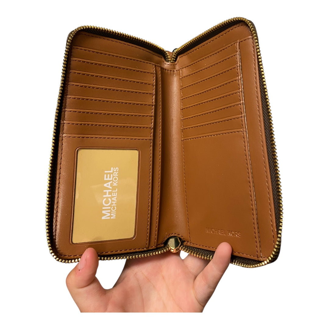 Wallet Designer By Michael Kors In Brown, Size:Large