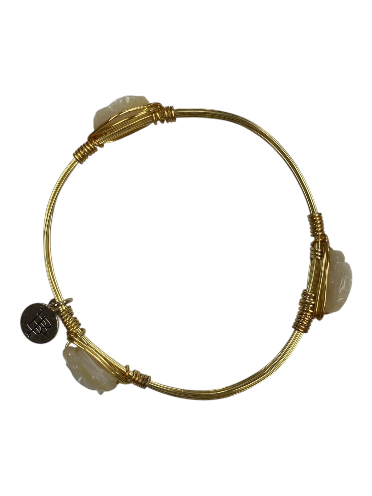 Bracelet Bangle By Bourbon & Bowties In Cream