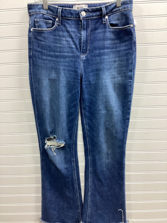 Jeans Boot Cut By Paige In Blue Denim, Size:4