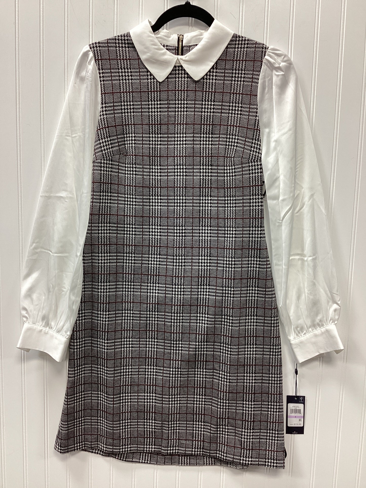 Dress Work By Tommy Hilfiger In Grey & White, Size:6