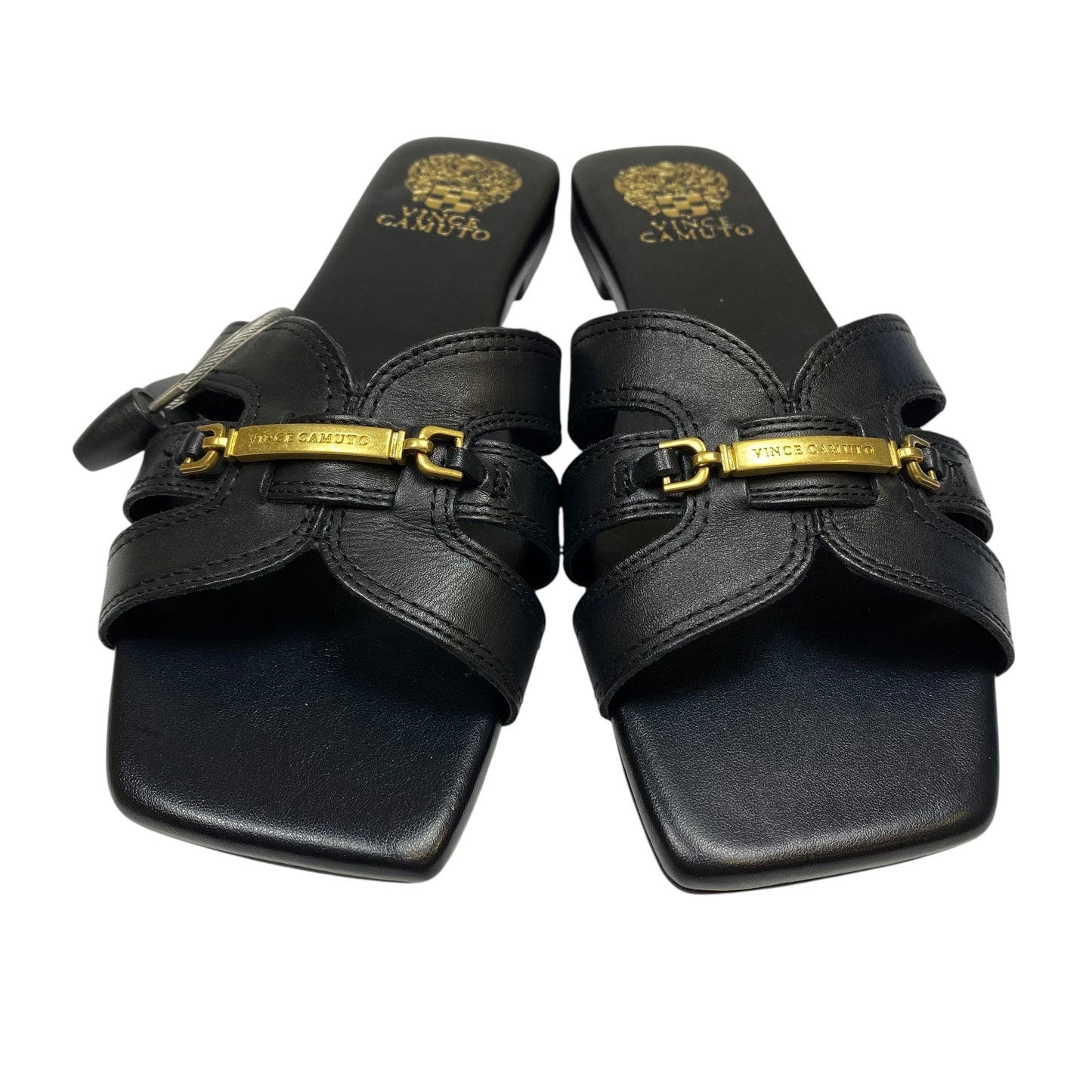 Sandals Flats By Vince Camuto In Black, Size:8.5