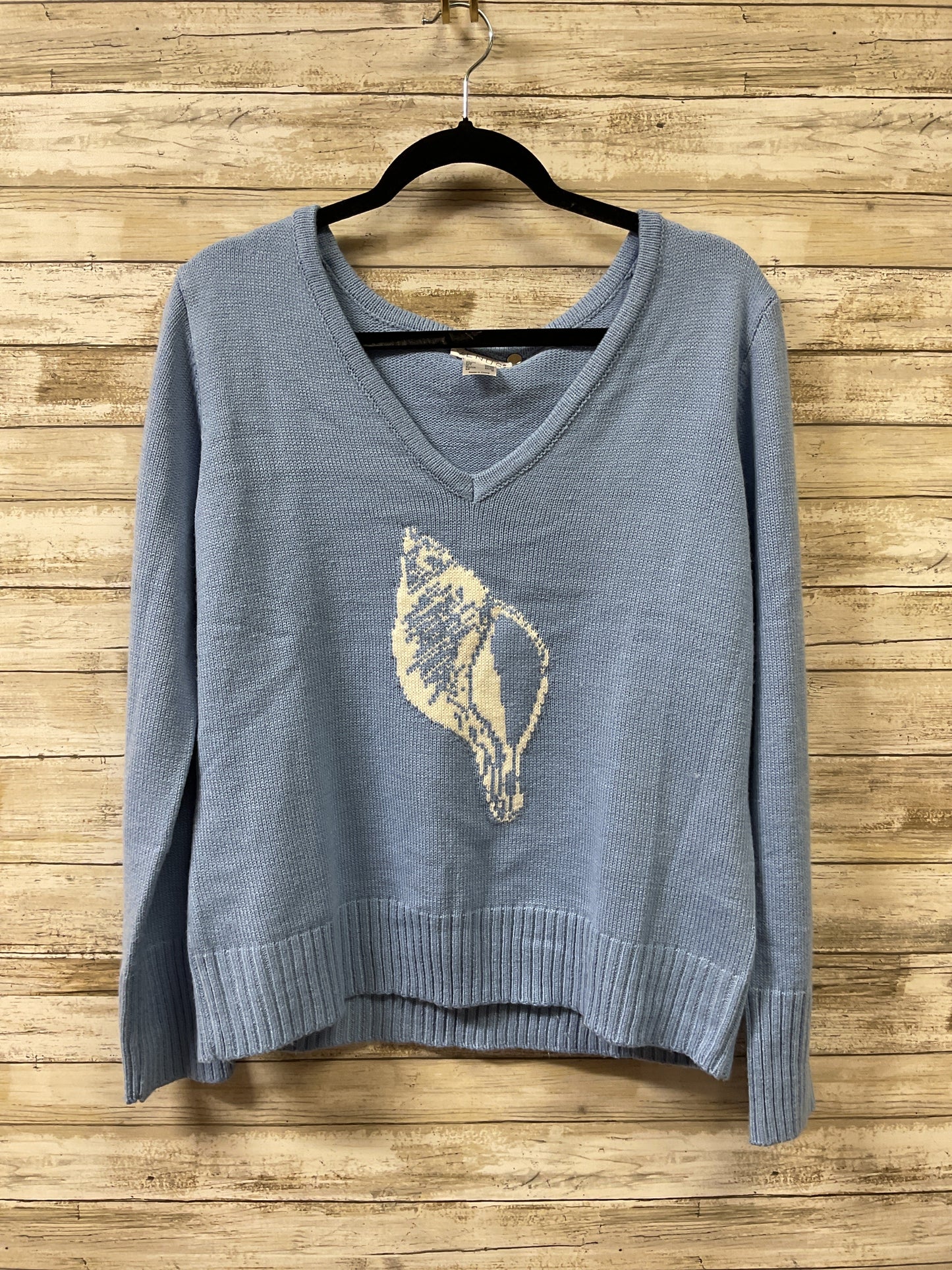 Sweater By Venus In Blue & White, Size:L