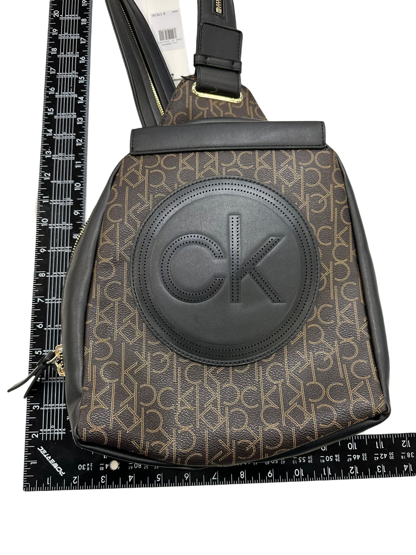Backpack By Calvin Klein In Black & Brown, Size:Small