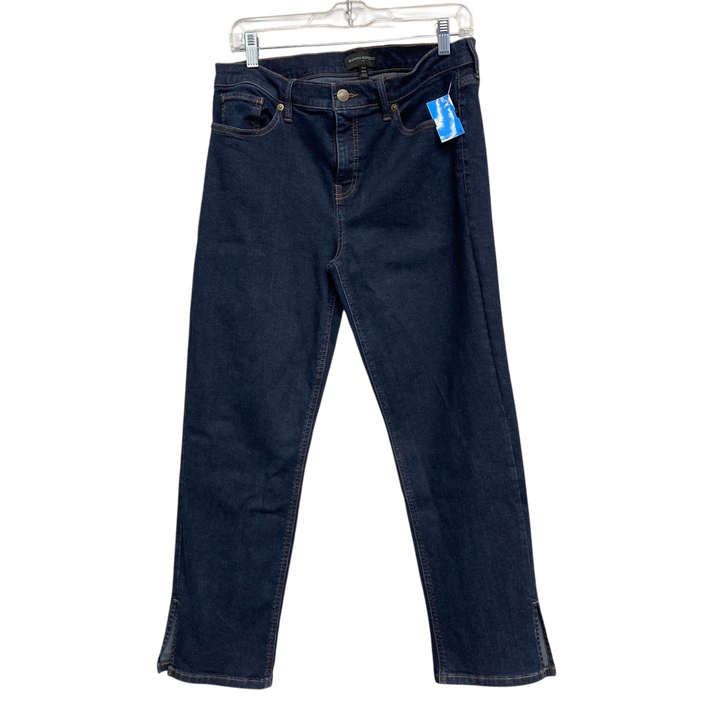 Jeans Cropped By Banana Republic In Blue Denim, Size:12