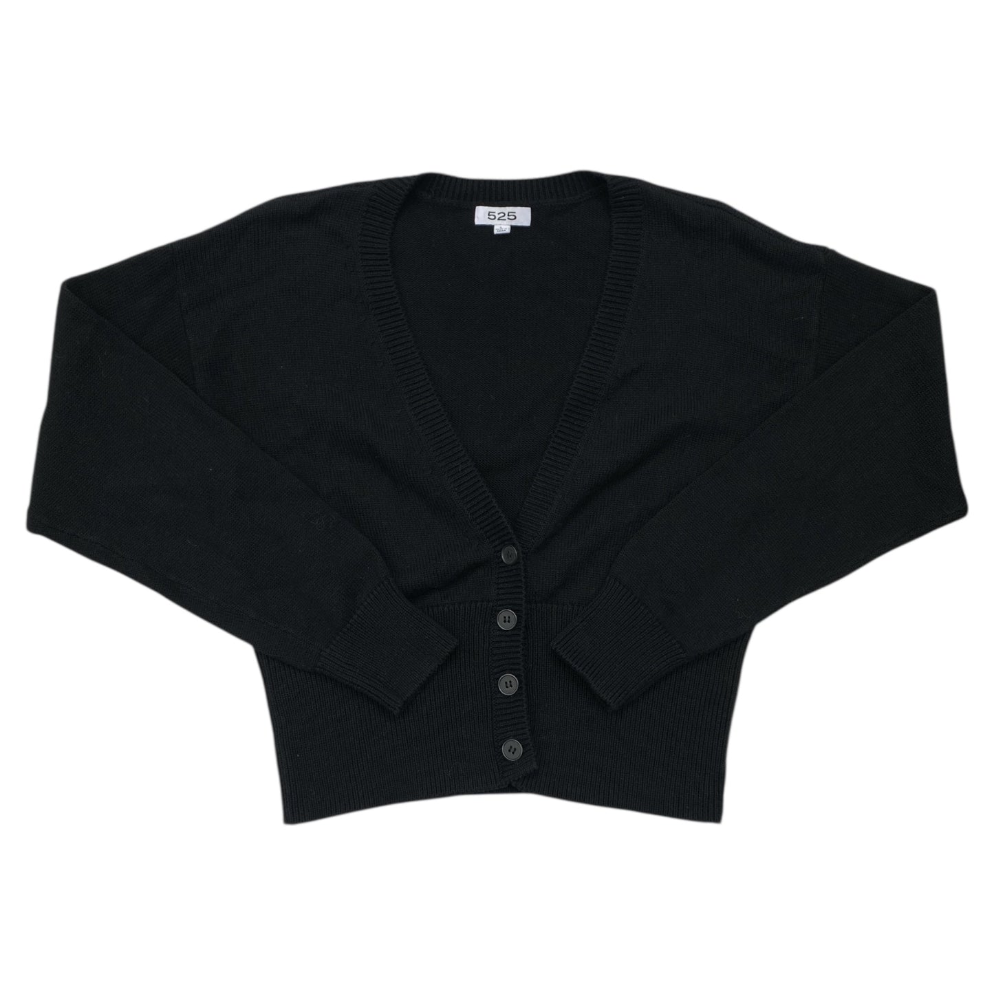 Sweater Cardigan By 525 In Black, Size:L
