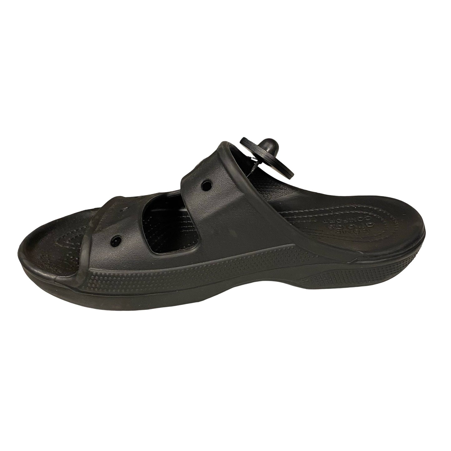 Sandals Flats By Crocs In Black, Size:10