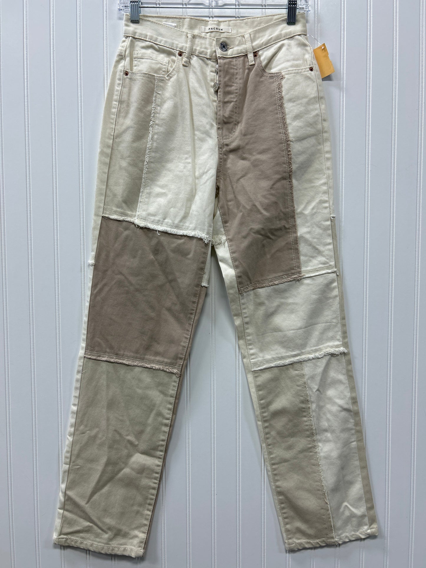 Jeans Straight By Pacsun In Cream Denim, Size:2