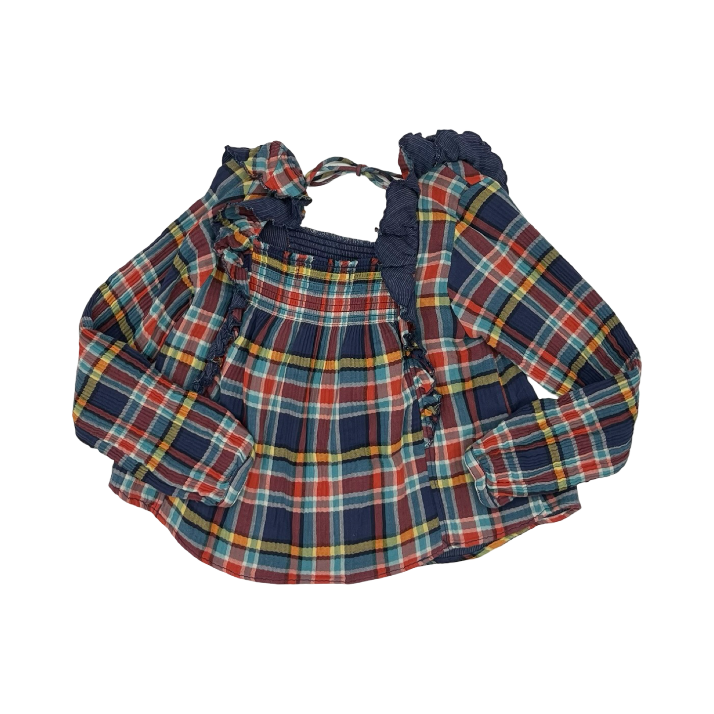 Blouse Ls By We The Free In Plaid Pattern, Size:S