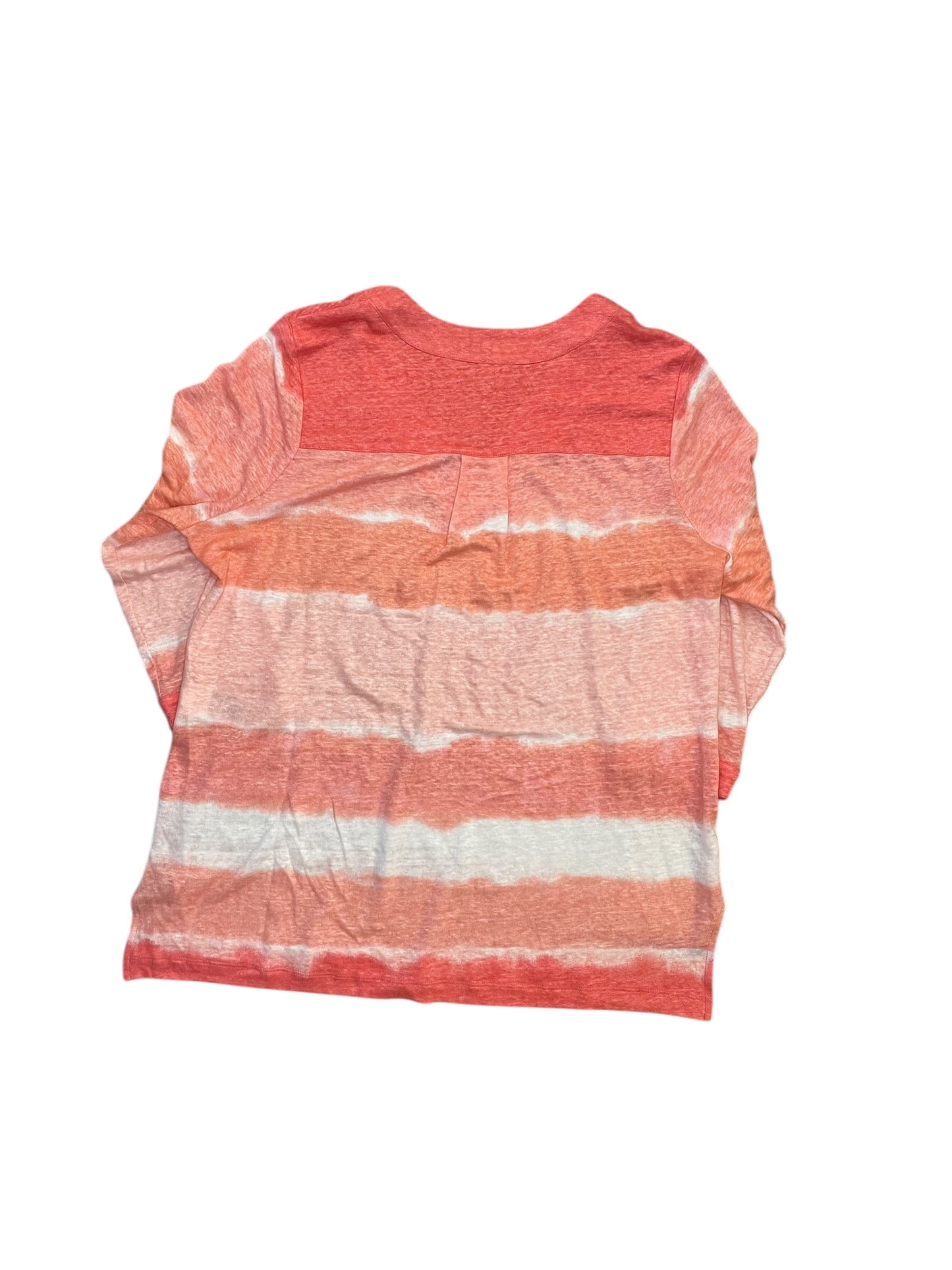 Top 3/4 Sleeve By Chicos In Orange, Size:M