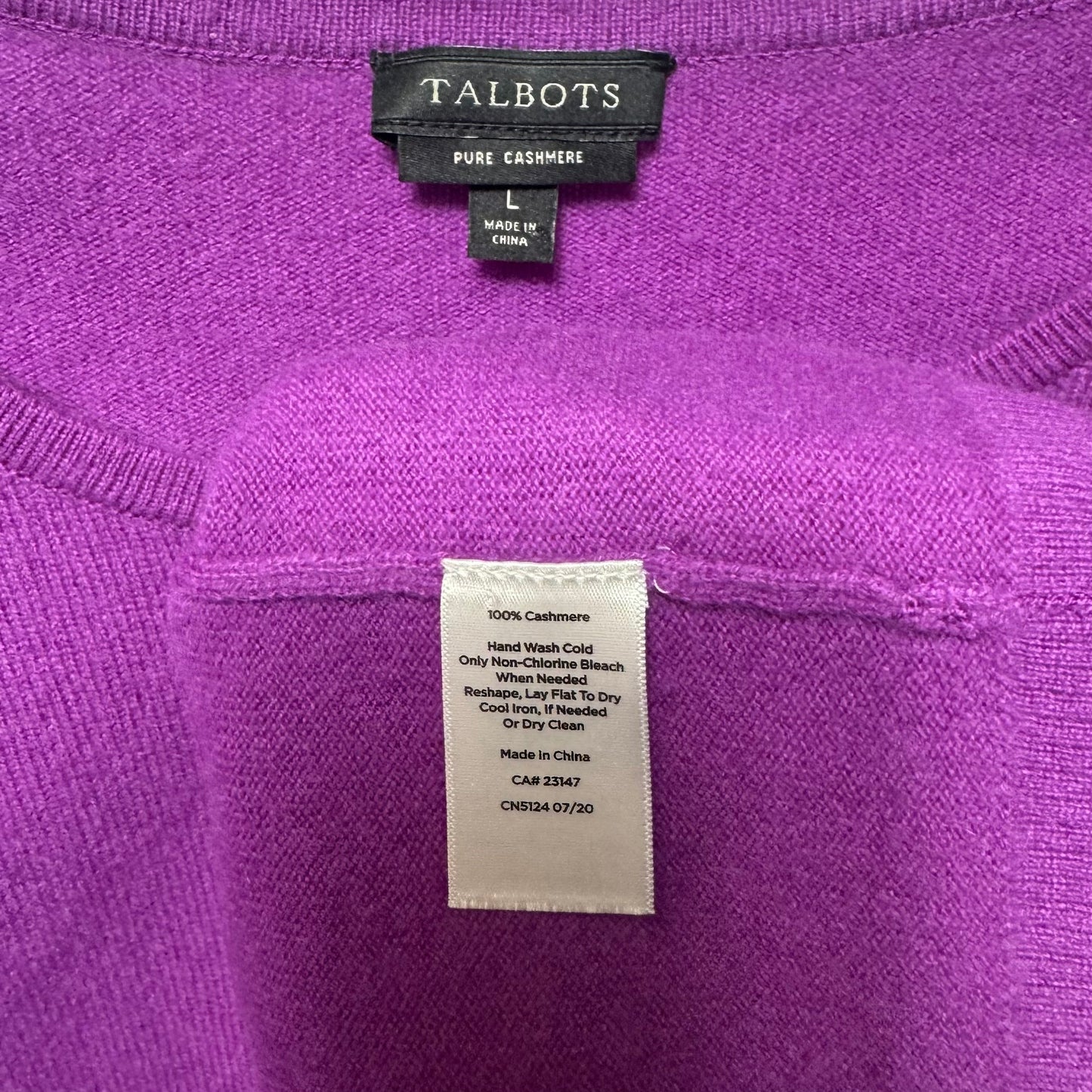 Cashmere Sweater By Talbots In Purple, Size: L