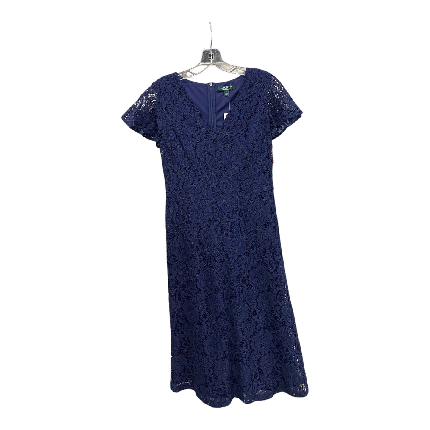 Dress Party Midi By Ralph Lauren In Blue, Size:Xs