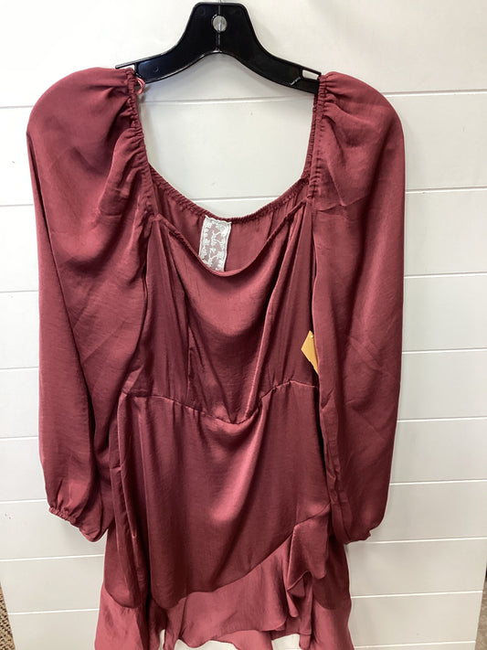 Dress Casual Midi By Sadie & Sage In Maroon, Size:L