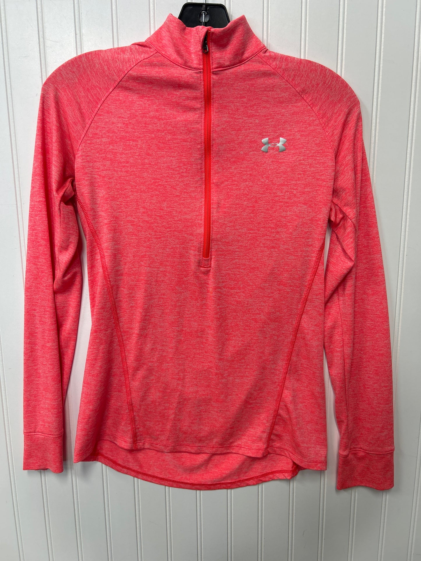 Athletic Top Ls Collar By Under Armour In Orange, Size:S