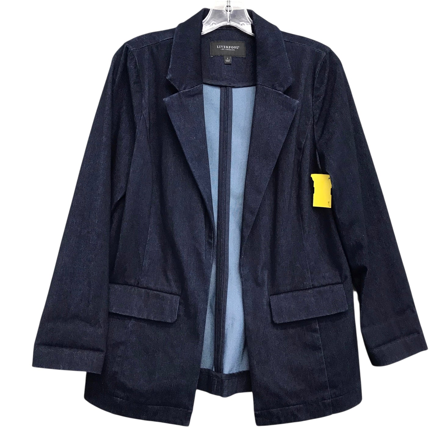 Blazer By Liverpool In Blue Denim, Size:S
