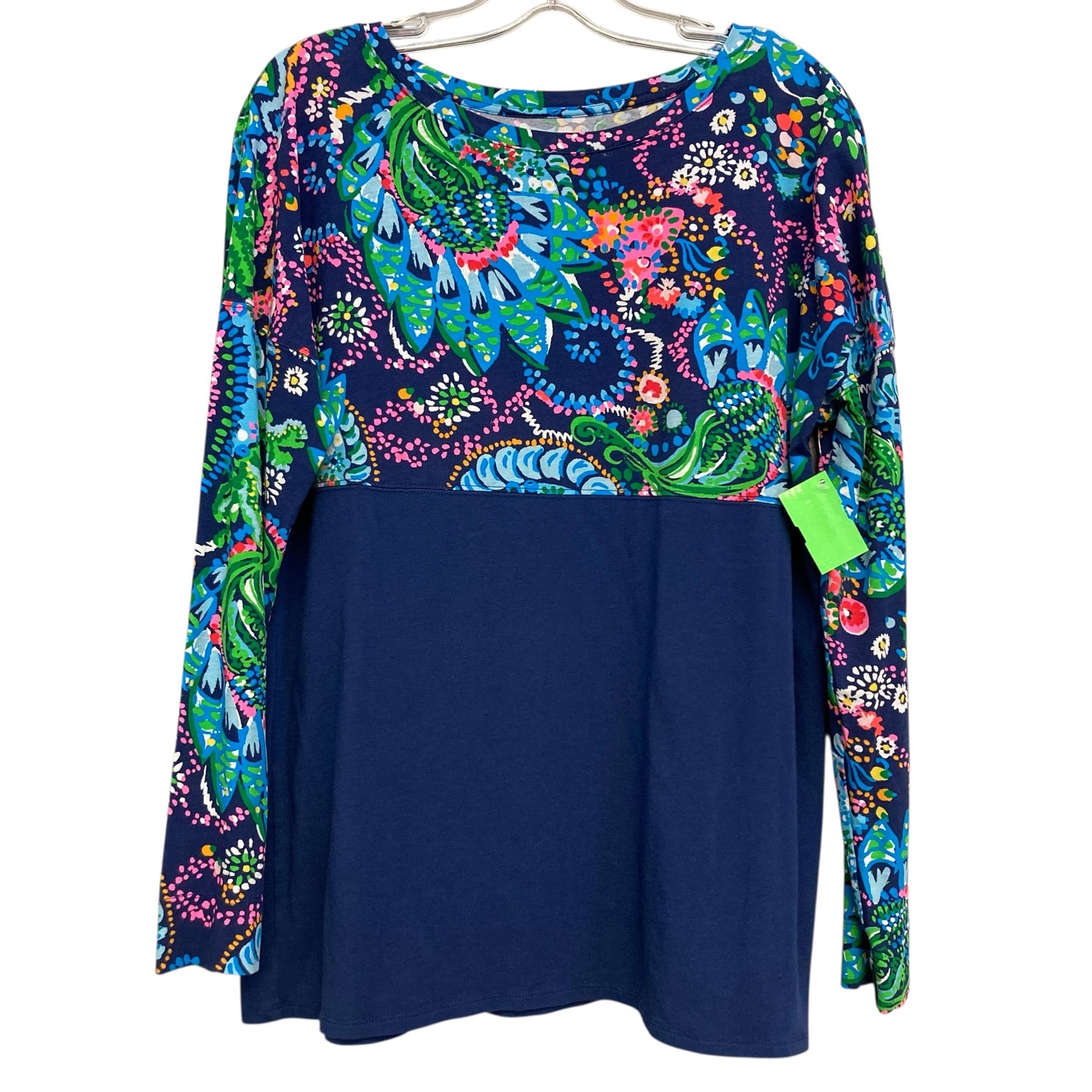 Top Ls Designer By Lilly Pulitzer In Blue & Pink, Size:M