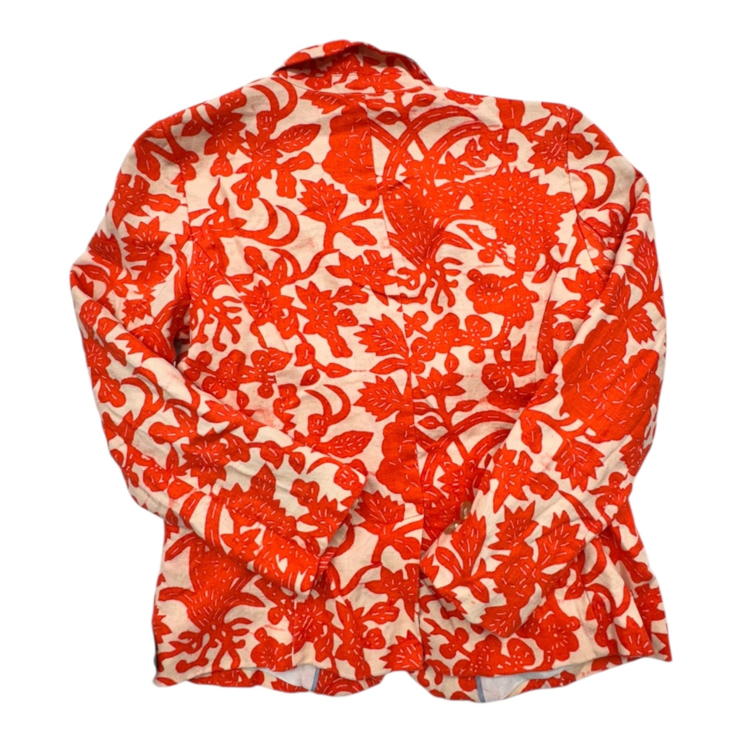Blazer By Loft In Orange & Tan, Size:4