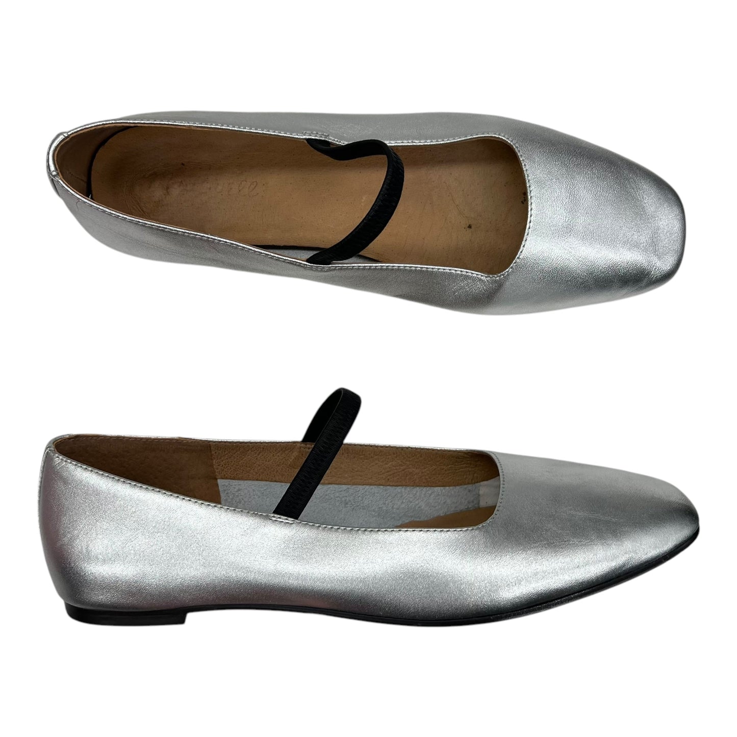 Shoes Flats By Madewell In Silver, Size:9.5