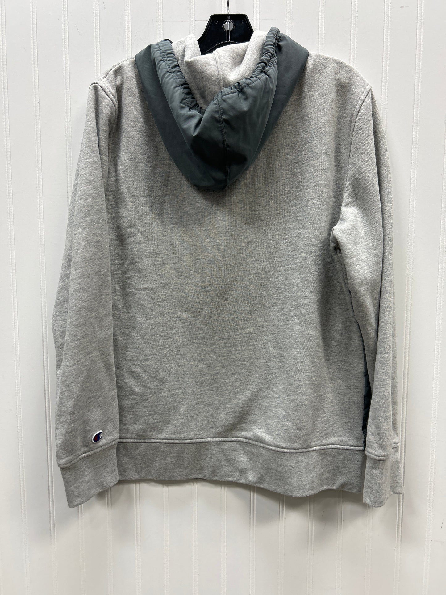 Athletic Sweatshirt Hoodie By Champion In Grey, Size:M