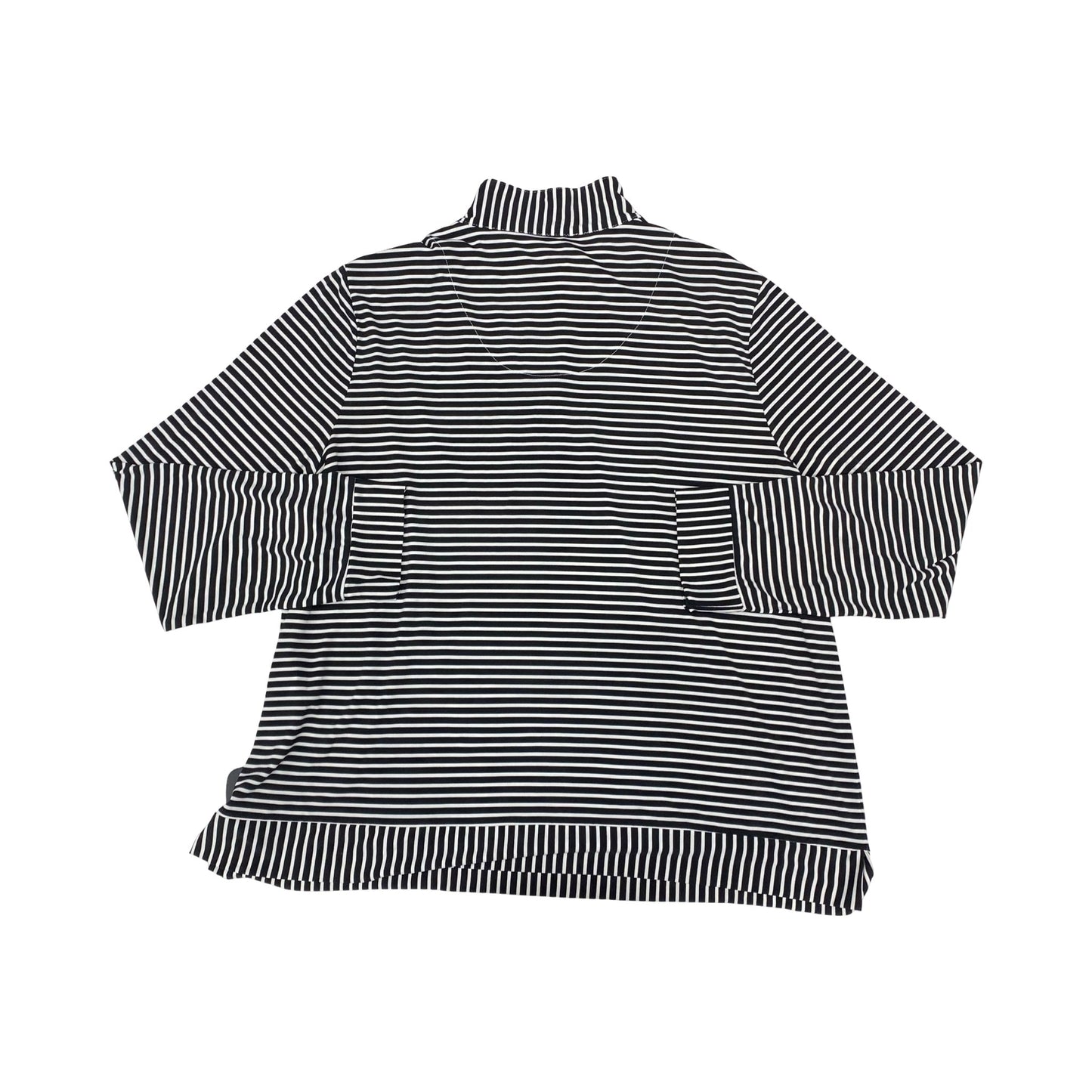 Sweatshirt Collar By Chicos In Black & White, Size:Xl