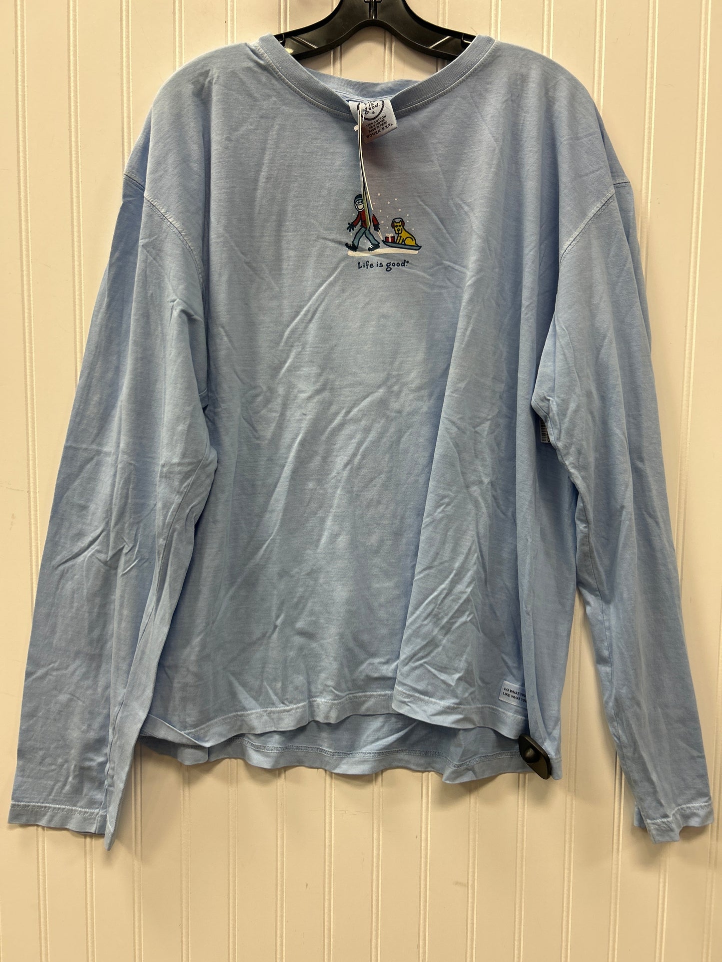 Top Ls By Life Is Good In Blue, Size:1X NWT