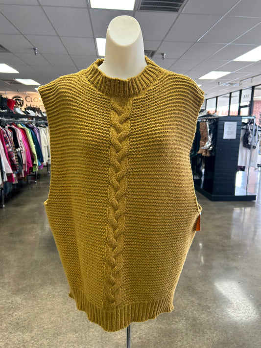 Vest Sweater By Anthropologie In Tan, Size:Osfm