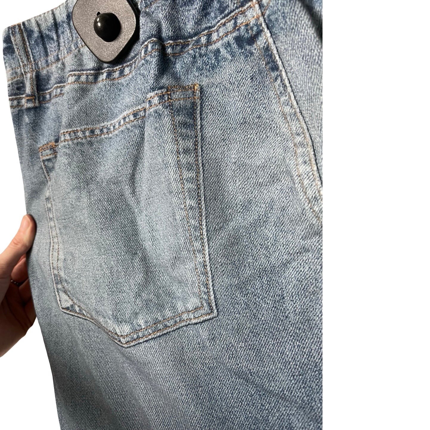 Jeans Wide Leg By Rag And Bone In Blue Denim, Size:M