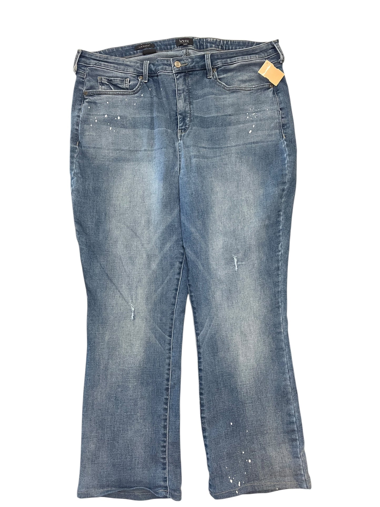 Jeans Boot Cut By Not Your Daughters Jeans In Blue Denim, Size:20