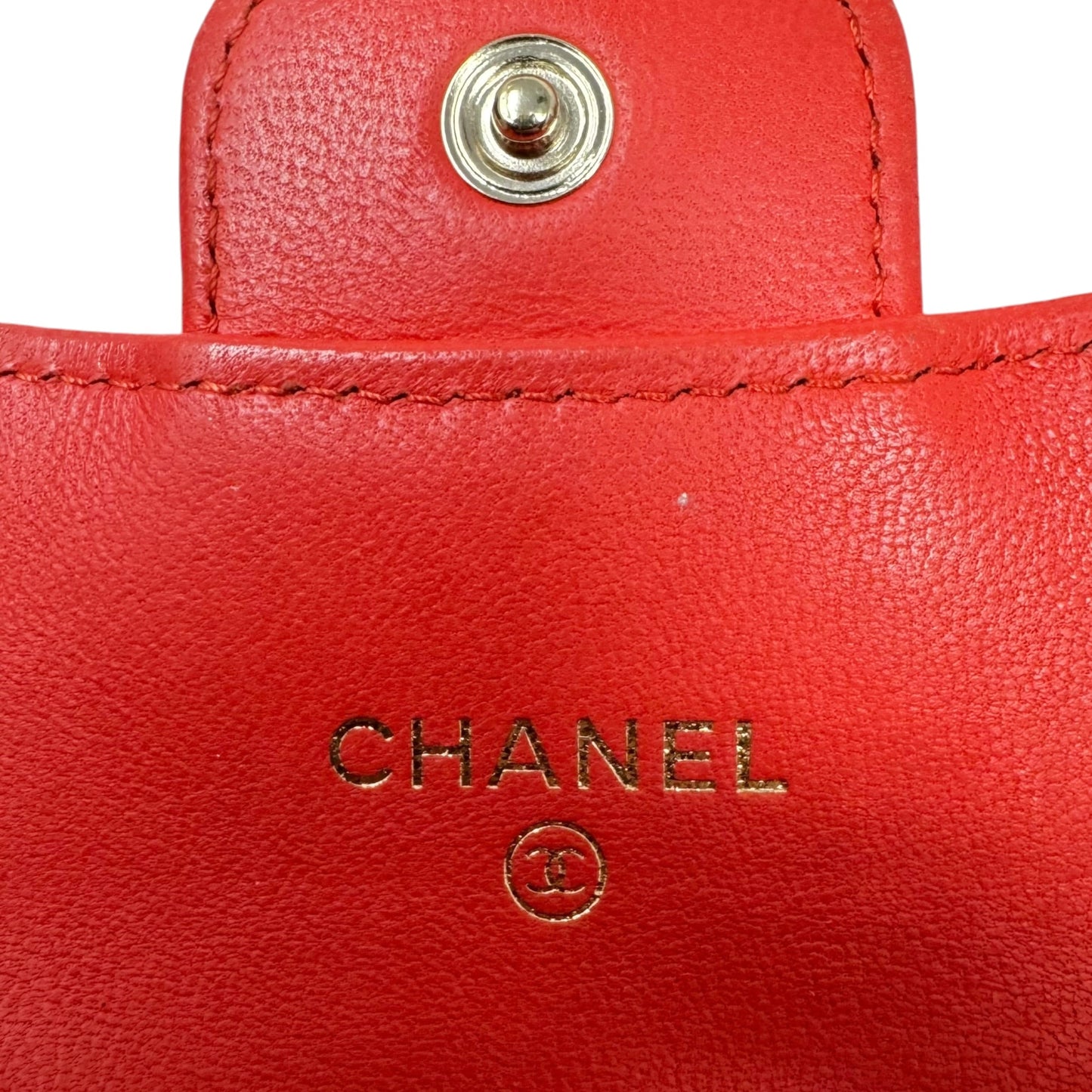 Matelasse Quilted Leather CC Cardholder Wallet Luxury Designer By Chanel, Size: Small