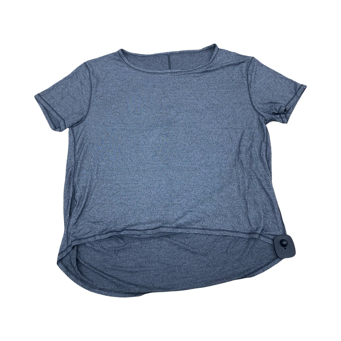 Athletic Top Ss By Lululemon In Grey, Size:L
