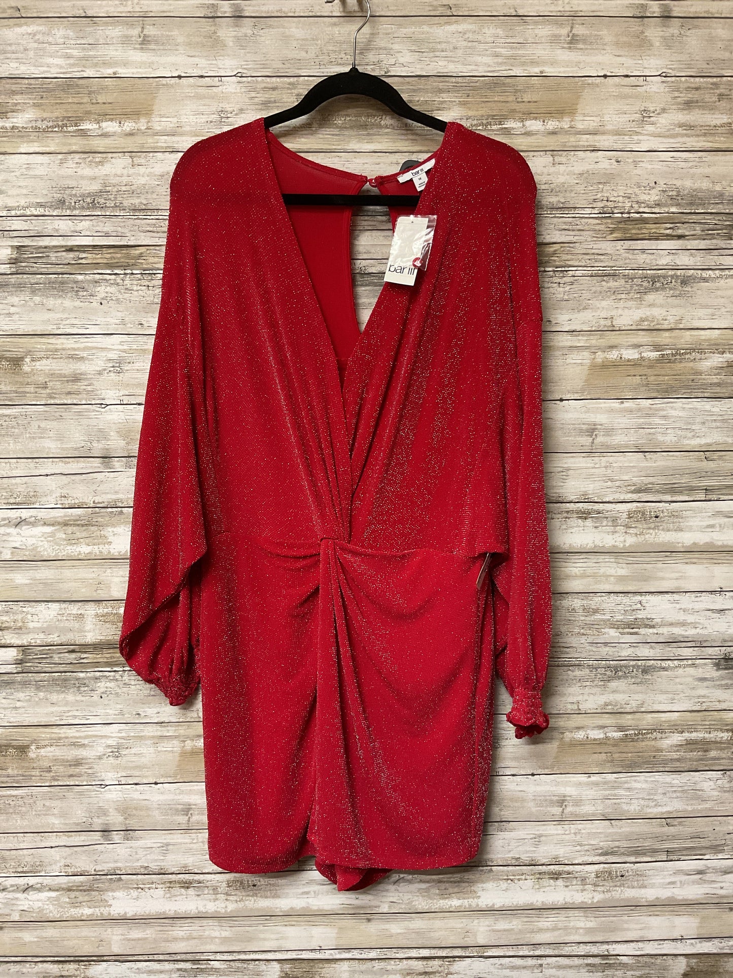 Romper By Bar Iii In Red & Silver, Size:1X