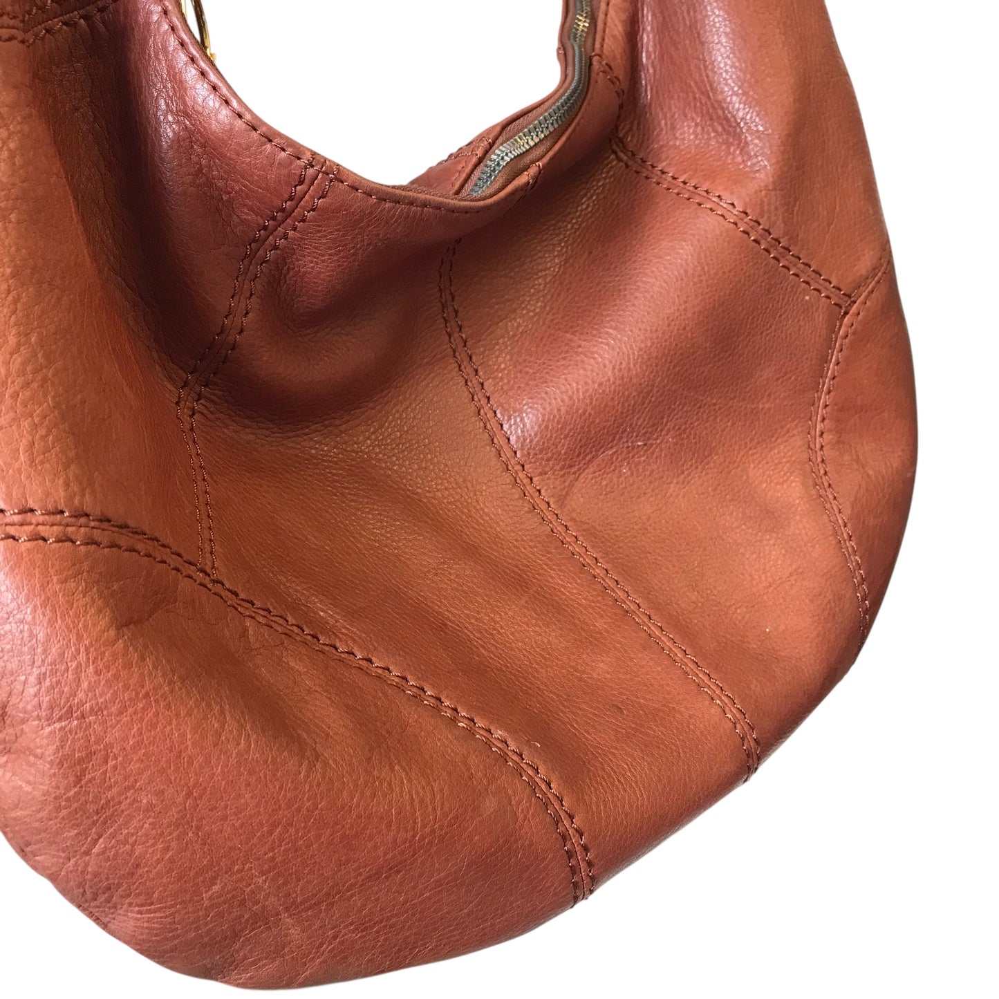 Handbag Leather By American Leather In Brown, Size:Large