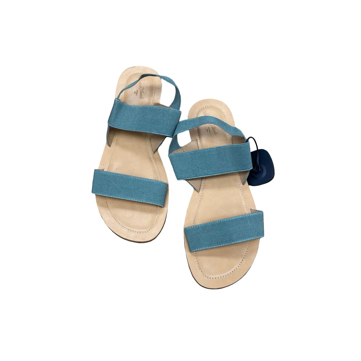 Sandals Flats By Universal Thread In Green & Tan, Size:8.5