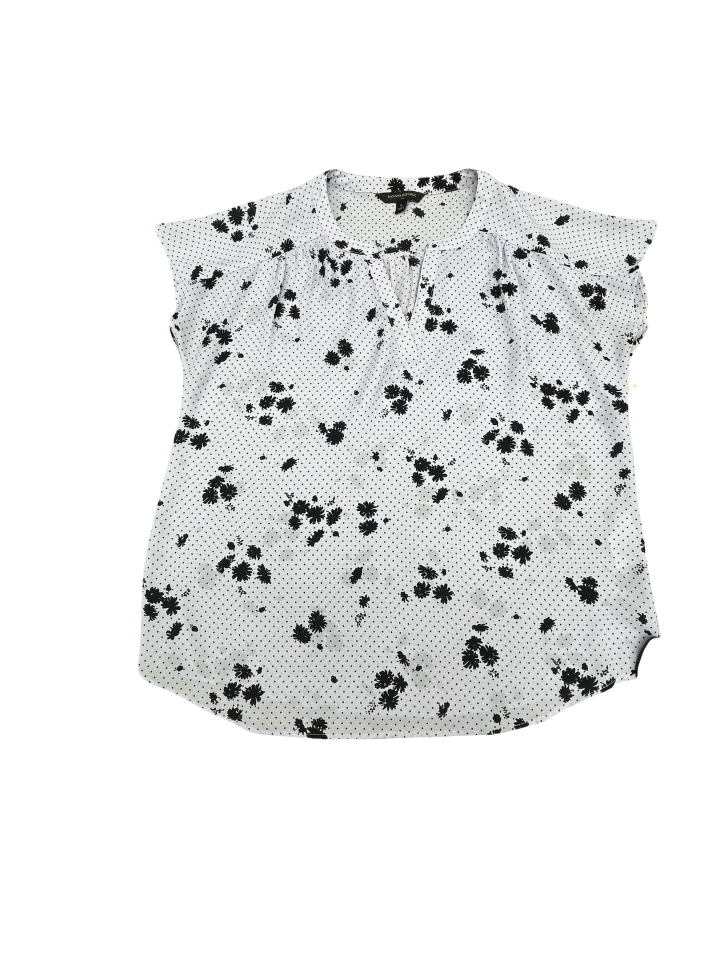 Top Sleeveless By Banana Republic In Black & Purple, Size:S