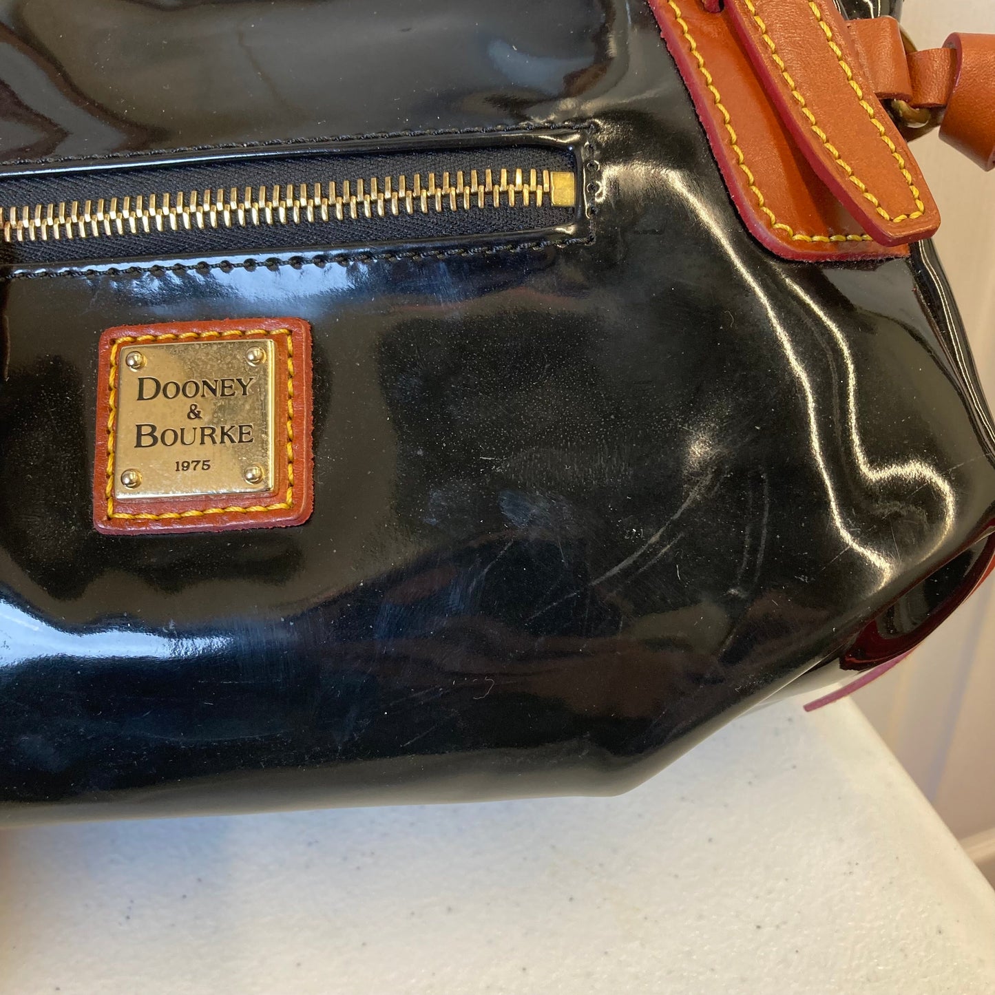 Handbag Designer By Dooney And Bourke In Black & Brown, Size:Small