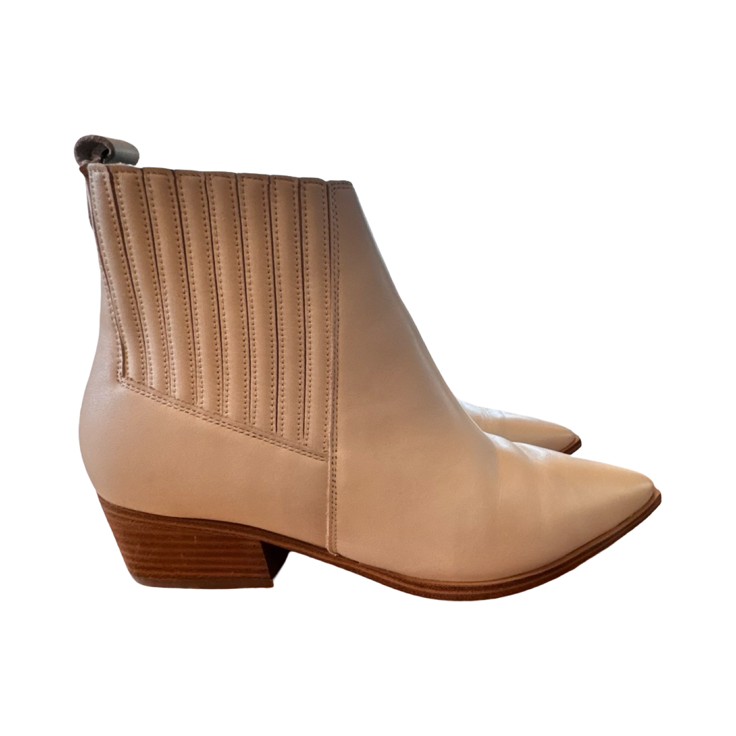 Boots Ankle Heels By Marc Fisher In White, Size:9.5