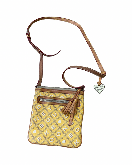 Crossbody Designer By Dooney And Bourke In Yellow, Size:Small