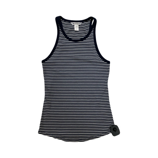 Athletic Tank Top By Athleta In Blue & White, Size:S